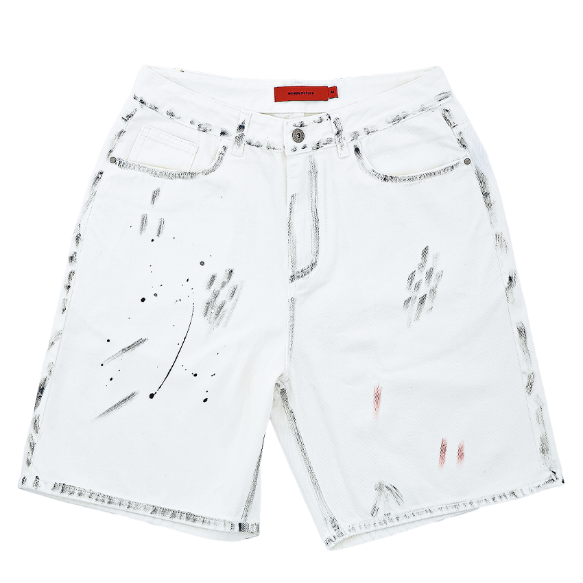 Acupuncture painter denim short