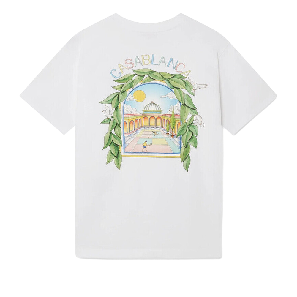 T-shirt Casablanca L'Arche De Tennis bianca