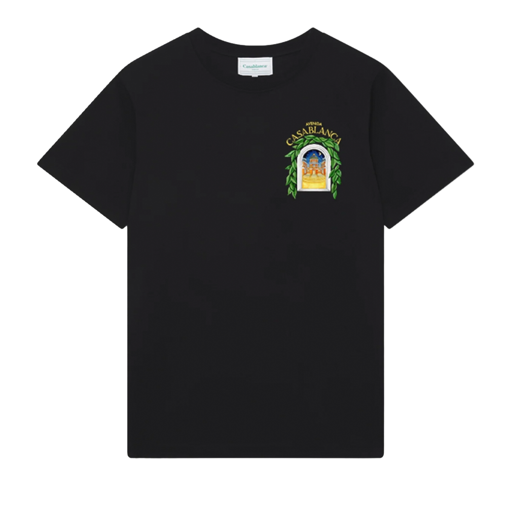 T-shirt Casablanca Avenida nera