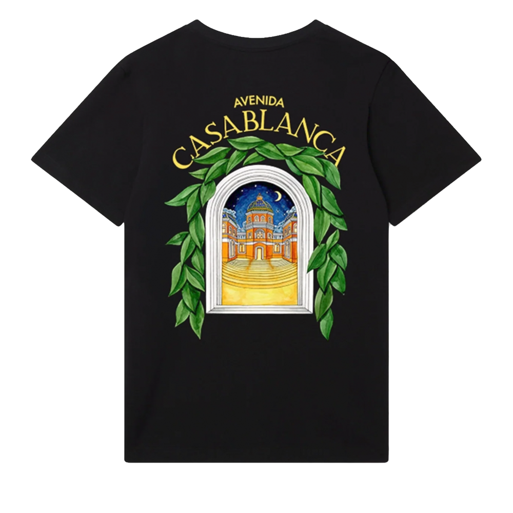 T-shirt Casablanca Avenida nera