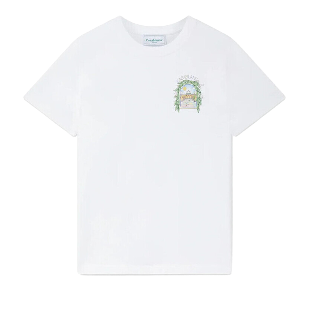 T-shirt Casablanca L'Arche De Tennis bianca
